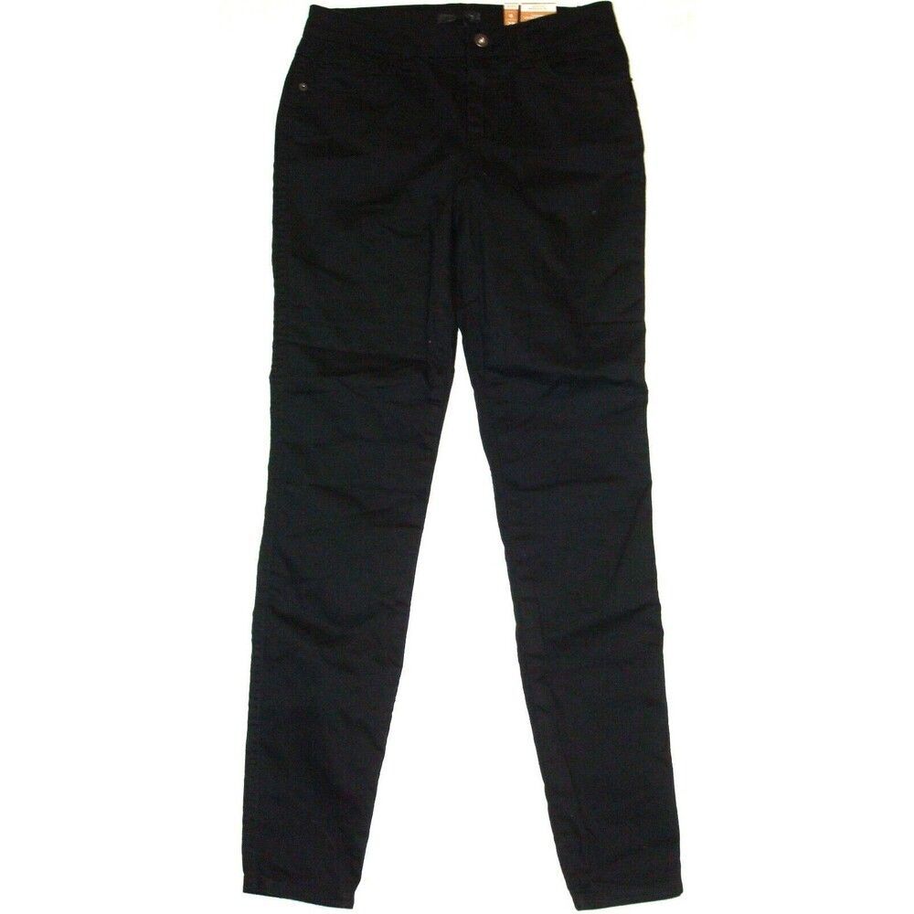 New NWT Womens 2 Prana Oday Jeans Denim Black Out 26 X 30 Dark Skinny Stretch